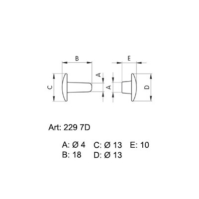Dvojdílné sedlářské nýty - uzavřené 2001100 - niklované - 2500ks/krabička