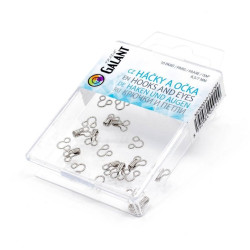 Hooks and eyes 1 (8,5/7mm) nickled - 10pairs/box