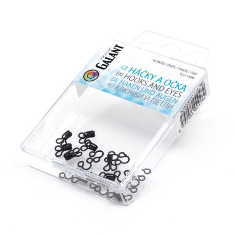 Hooks and eyes 1 (8,5/7mm) - black - 10pairs/box