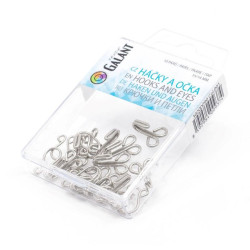 Hooks and eyes 5 (15/14mm) - nickled - 10pairs/box