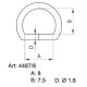 Saddlery D-rings 8 - 4239900 - (non-welded) - nickled - 1000pcs/box