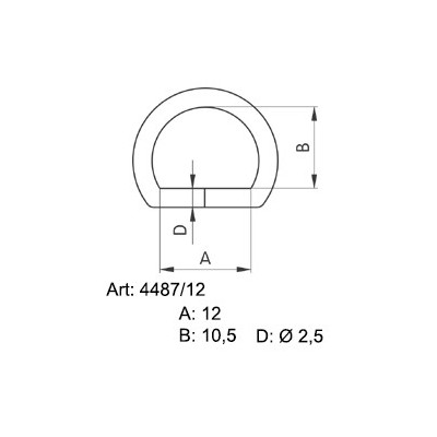Saddlery D-rings 12 - 4240101- (welded) - nickled - 500pcs/box