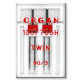 Strojové jehly ORGAN TWIN 130/705 H - 90 (3,0) - 2ks/plastová krabička