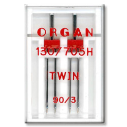 Machine Needles ORGAN TWIN 130/705 H - 90 (3,0) - 2pcs/plastic box