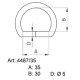 Sedlářské polokroužky 35 - 4241201 - (svařované) - niklované - 100ks/krabice
