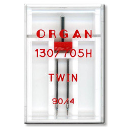 Machine Needles ORGAN TWIN 130/705 H - 90 (4,0) - 1pcs/plastic box