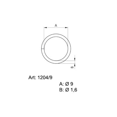 Sedlářské kroužky 9 - 4232000 - (nesvařované) - niklované - 1000ks/krabice
