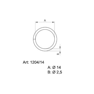 Saddlery Rings 14 - 4232300 - (non-welded) - nickled - 1000pcs/box