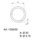 Sedlářské kroužky 20 - 4232700 - (nesvařované) - niklované - 500ks/krabice