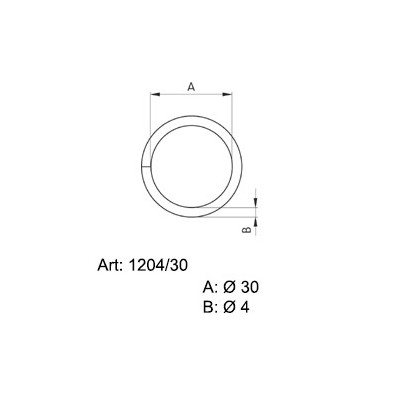 Sedlářské kroužky 30 - 4233200 - (nesvařované) - niklované - 100ks/krabice