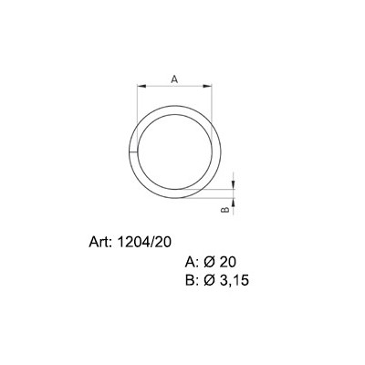 Saddlery rings 20 - 4240501 - (welded) - nickled - 500pcs/box