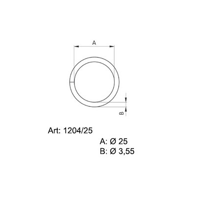 Saddlery Rings 25- 4233001 - (welded) - nickled - 100pcs/box