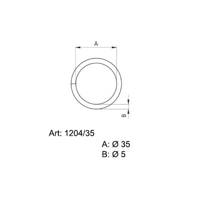 Sedlářské kroužky 35 - 4233401 - (svařované) - niklované - 100ks/krabice