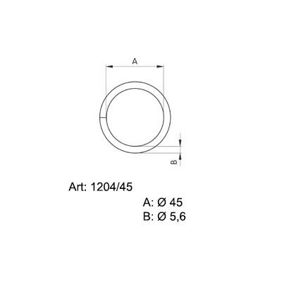 Sedlářské kroužky 45 - 4233601 - (svařované) - niklované - 100ks/krabice