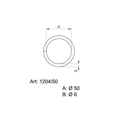 Sedlářské kroužky 50 - 4233701 - (svařované) - niklované - 100ks/krabice