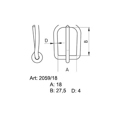 Sedlářské přezky 18 - 416300 - niklované - 100ks/krabice