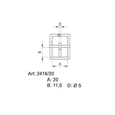 Sedlářské přezky 20 - 4216700 - niklované - 200ks/krabice