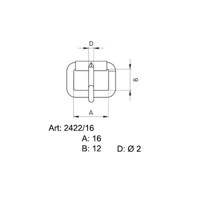 Sedlářské přezky 16 - 4218900 - niklované - (nesvařované) - 500ks/krabice