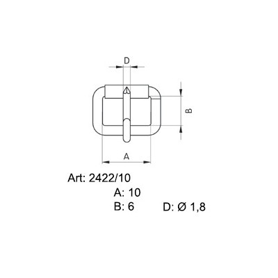 Sedlářské přezky 10 - 4220000 - niklované - (svařované) - 500ks/krabice