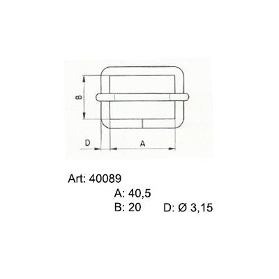 Sedlářské průvlečné přezky 40 - 408900 - niklované - 100ks/krabice