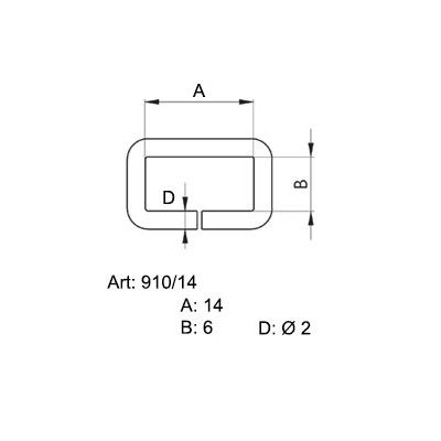 Saddlery loops 14 - 4500400 - nickled - 1000pcs/box