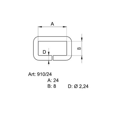 Saddlery loops 24 - 4501100 - nickled - 1000pcs/box