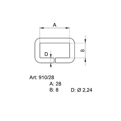 Saddlery loops 28 - 4501400 - nickled - 1000pcs/box
