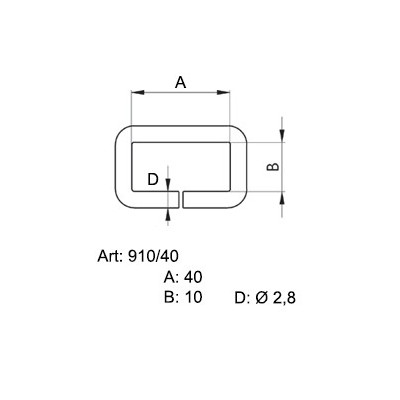 Saddlery loops 40 - 4502000 - nickled - 500pcs/box