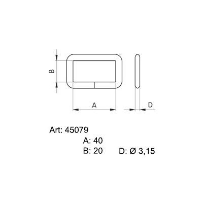 Sedlářské rámky - 4507900 - niklované - 200ks/krabice
