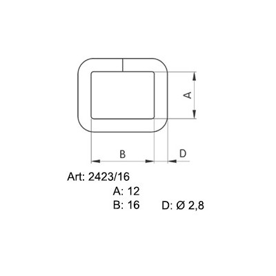 Sedlářské rámky 16 - 4506400 - niklované - (nesvařované) -  200ks/krabice