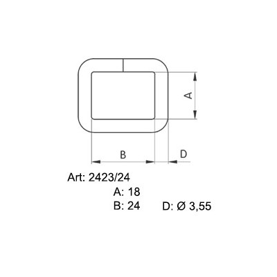 Saddlery frames 24 - 4506800 - nickled - (non-welded) - 200pcs/box