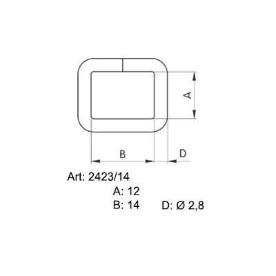 Sedlářské rámky 14 - 4506301 - niklované - (svařované) - 500ks/krabice