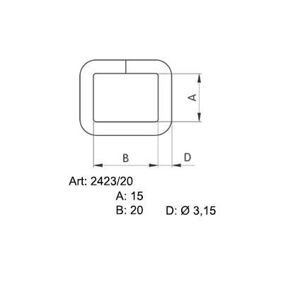 Sedlářské rámky 20 - 4506601 - niklované - (svařované) -  200ks/krabice