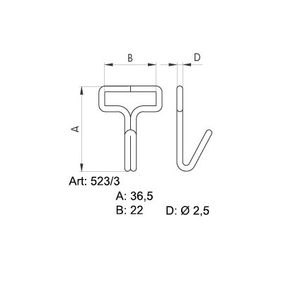 Rucksach hooks - 4511100 - nickel plated - 200pcs/box