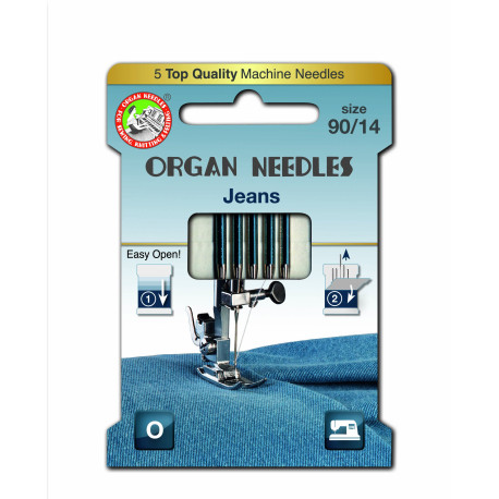 Machine Needles ORGAN JEANS 130 / 705H - 90 - 5pcs/card