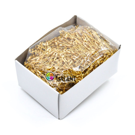 Brass Safety Pins ECONOMY - 22mm - 1728pcs/box (loose)