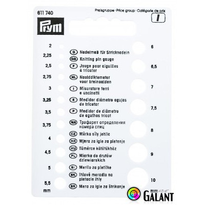 Měřidlo na jehlice (Prym) - 1ks