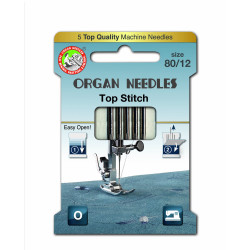 Machine Needles ORGAN TOP STITCH 130/705H - 80 - 5pcs/card
