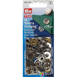 Press fasteners SPORT 15mm nickel (Prym) - 10pcs/card