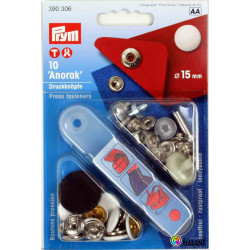 Press fasteners ANORAK 15mm - lacquered (Prym) - 10pcs/card