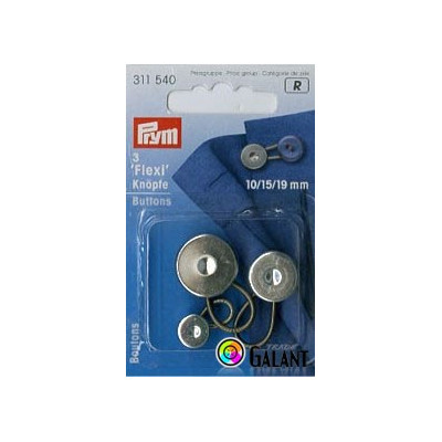 Flexi buttons with loop MIX (Prym) - 3pcs/card