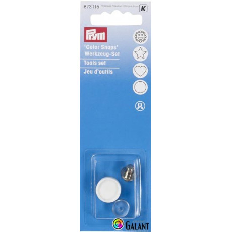 Tools set for Color Snaps 12,4 mm (Prym) - 1set/card