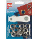 Brass Eyelets with Washers 11mm - Nickel plated (Prym) - 15pcs/card