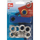 Brass Eyelets with Washers 14mm - Nickel plated (Prym) - 10pcs/card