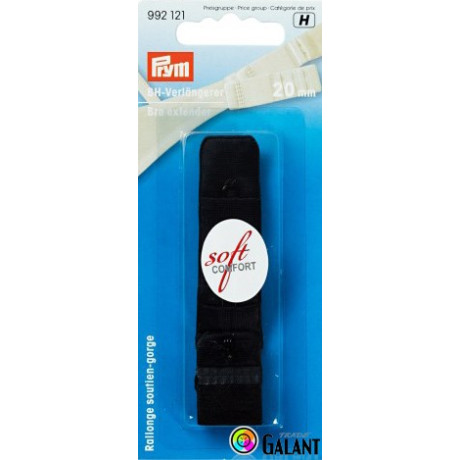 Bra extender 20 mm - Black - 1pcs/card