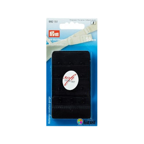 Bra extender 50 mm - Black - 1pcs/card