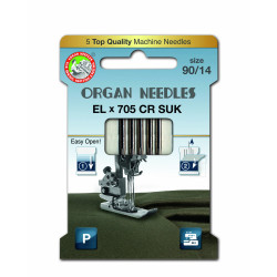 Machine Needles ORGAN EL x 705 Chromium SUK - 90 - 5pcs/card