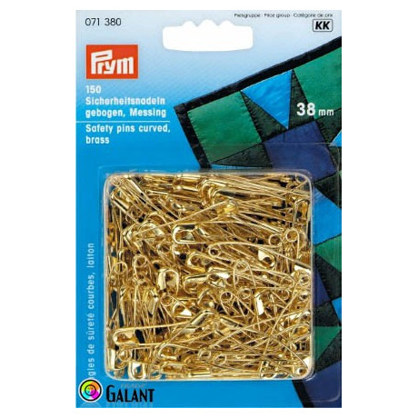 Safety pins curved 38 mm (Prym) 150pcs/card