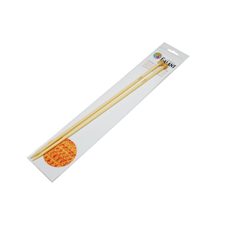 Pletací jehlice rovné - bambusové - 35cm - 6,00mm - 1pár/sáček