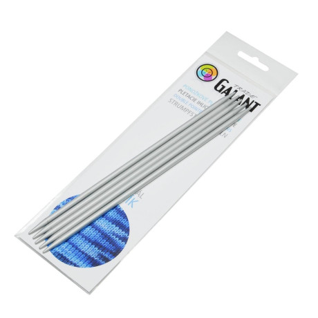 Pletací jehlice ponožkové - aluminiové - 20cm - 4,50mm - 5ks/sáček